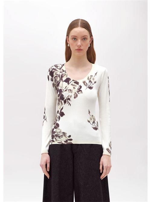 Maglia con stampa a fiori BLUGIRL BLUMARINE | RF5070MAB01/P9094
